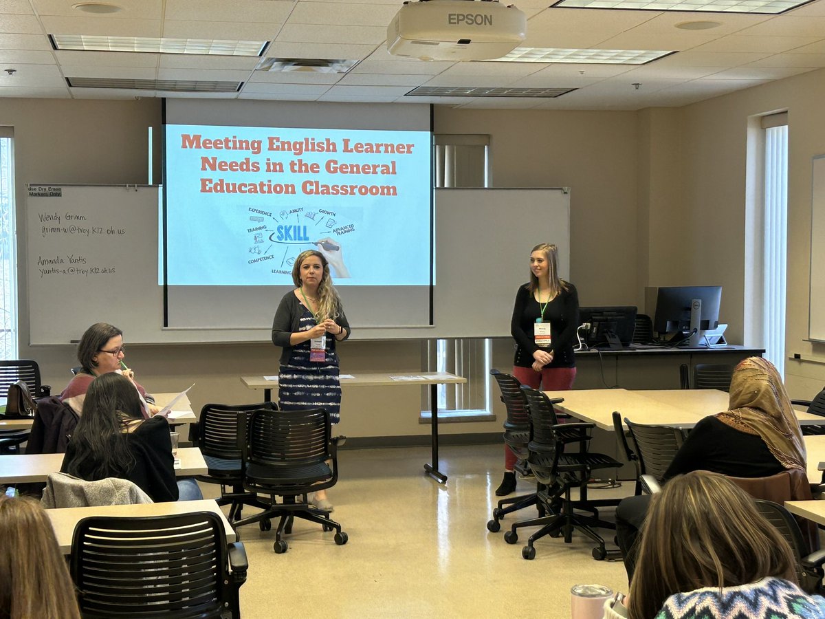 Curriculum_TCS's tweet photo. TCS ELL teammates Wendy Grimm and Amanda Yantis share approaches and techniques to help meet the needs of all students at the WSU Learn Local Conference. https://t.co/Rs3wJXyV1i