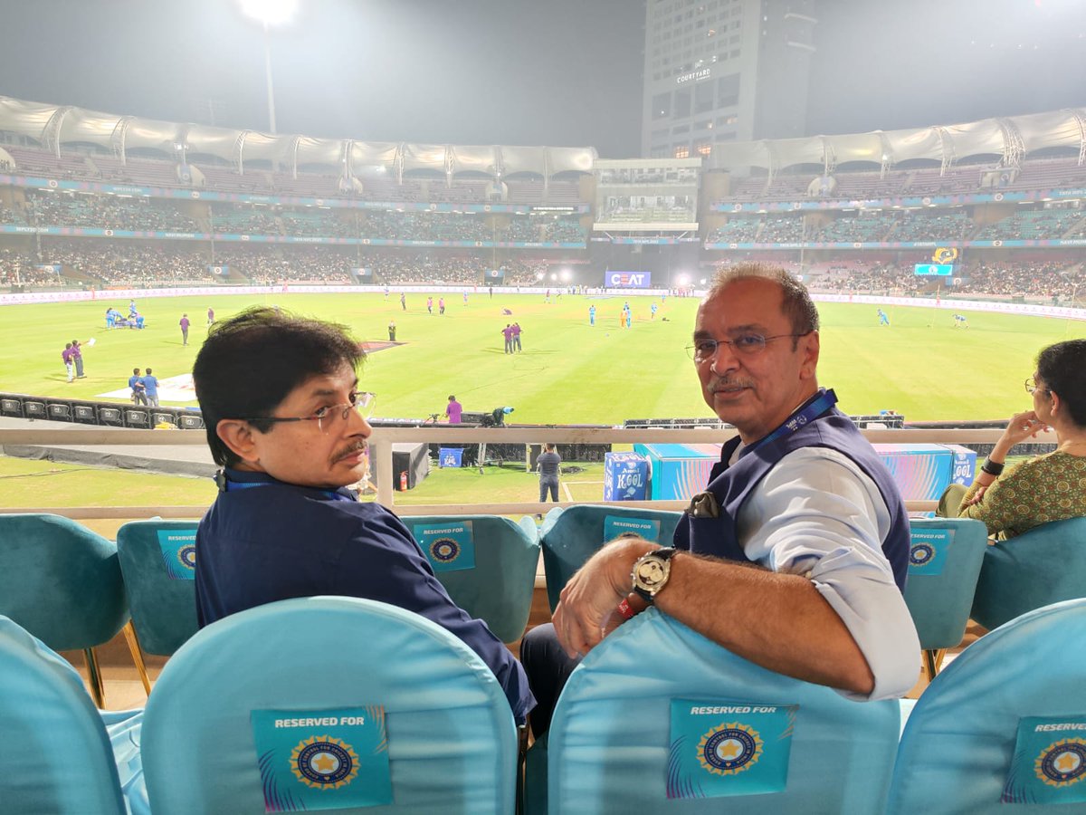 CAB President Snehasish Ganguly & Hony Secretary Naresh Ojha today went to Mumbai for the inauguration of the first ever WPL. Before the commencement of the match Mr Ganguly had a long & fruitful discussion with BCCI Secretary Jay Shah about various aspects of Bengal cricket.