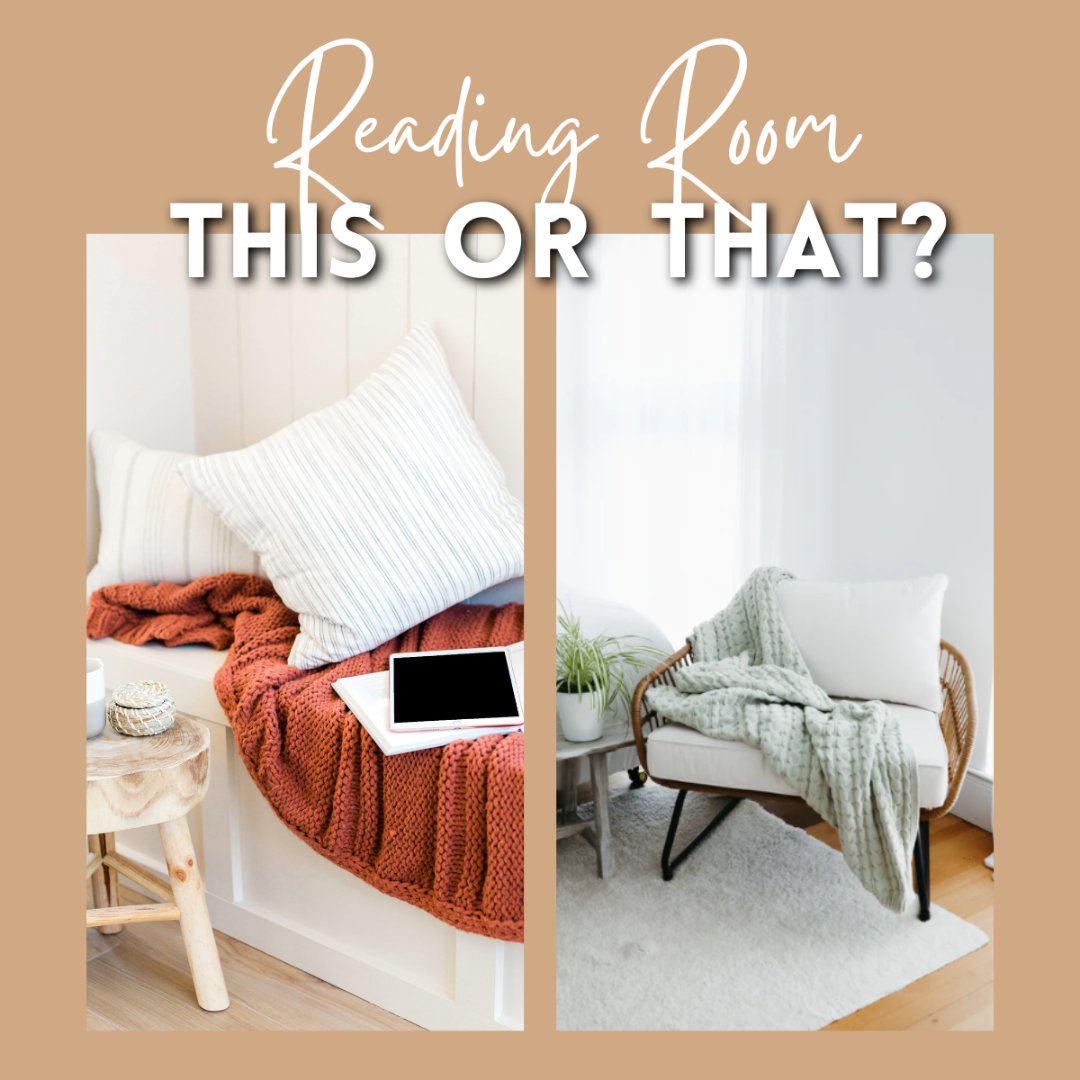 Check out these cozy reading corners! Which one would you like to relax in?

#thisorthat #readingroom #readingcorner #reading #books #booklover #homedesign #gabyleveille #broker #kellerwilliams #kwedge #kwluxury #burlington #burlingtonrealtor