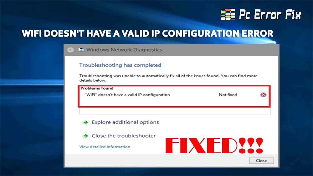 repairpcerror's tweet photo. Watch our video and follow the fixes given to solve #WiFi Doesn't Have A Valid IP #Configuration #error on #Windows11 
https://t.co/I97iGa0TSJ https://t.co/cYa54Lbu1N