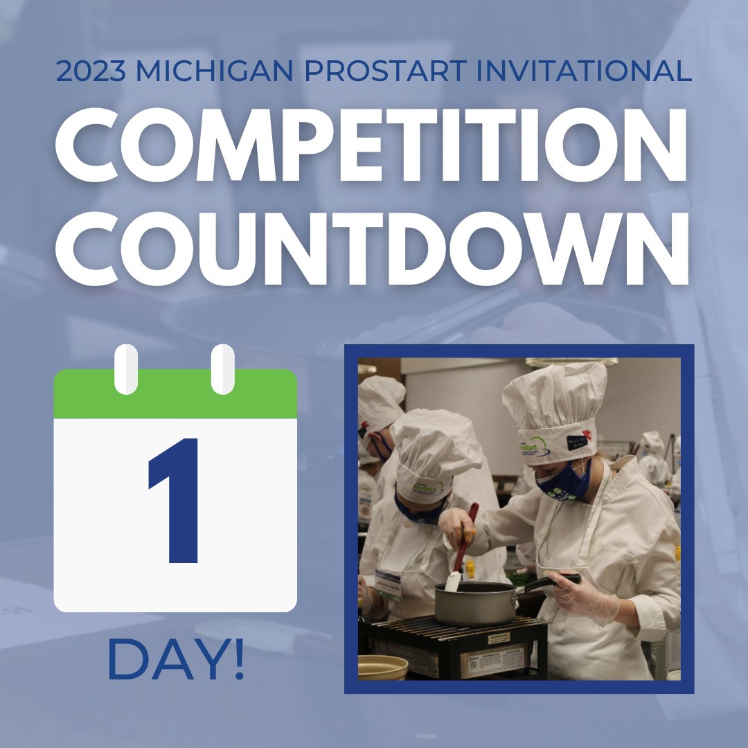 TheOfficialMHF's tweet image. The 2023 Michigan ProStart Invitational beings TOMORROW! This year&apos;s competition is being held at the Blue Water Convention Center in Port Huron, Michigan. We can&apos;t wait to see you tomorrow!

#MichiganProStart #MadeInProStart #ProStartCompetition2023
