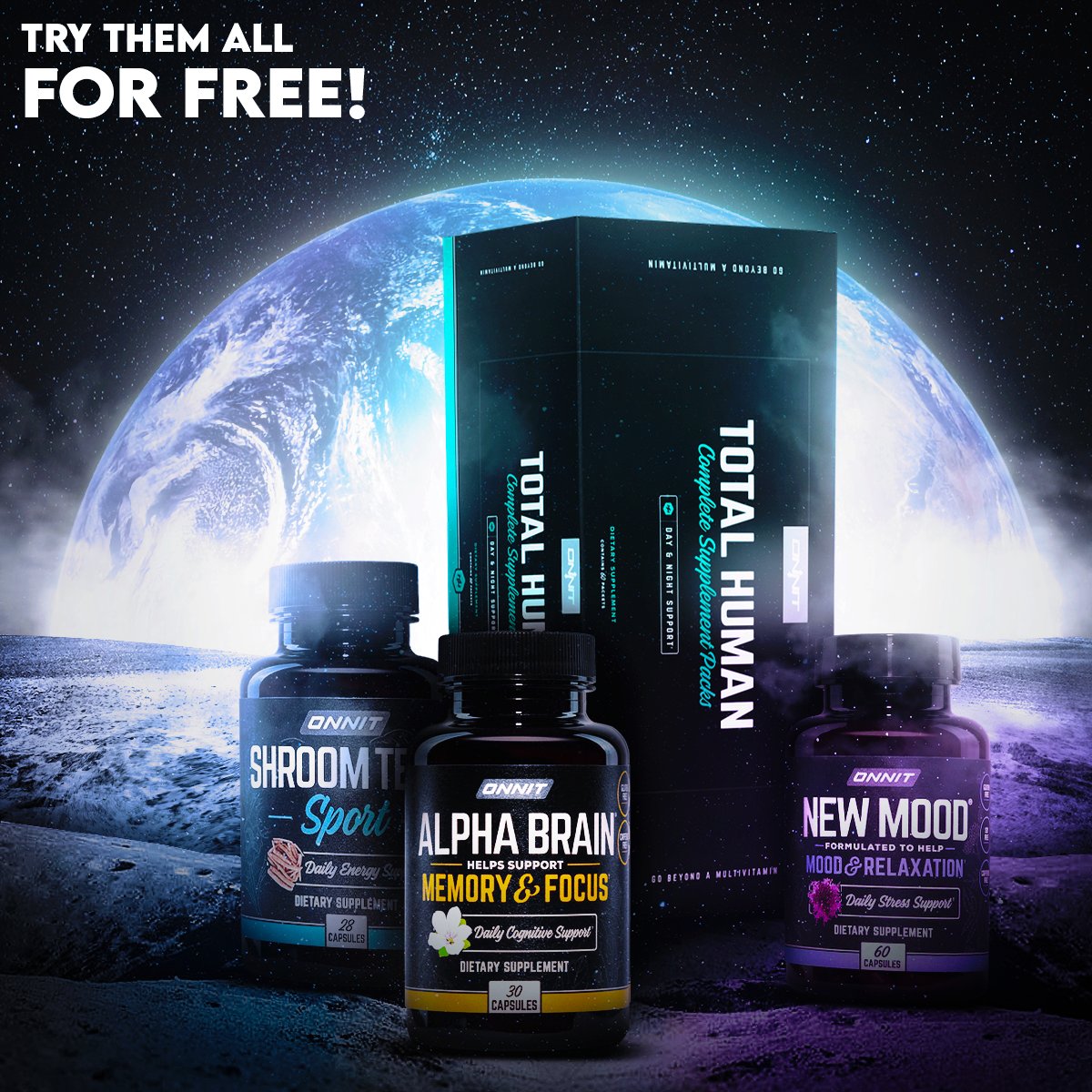 FansJre's tweet photo. It's official #JREFans:
We're teaming up with Onnit. 
Try all of their best products for FREE.

Hurry up - limited supply!

Alpha Brain 👍 https://t.co/PnOuLAMdrE
Shroom Tech 💪 https://t.co/FFULsY4EjA
New Mood 👉 https://t.co/yqIEAuk9tD
Total Human 🦾 https://t.co/3UiH1Jt4Wu https://t.co/GvGaLFTY0z