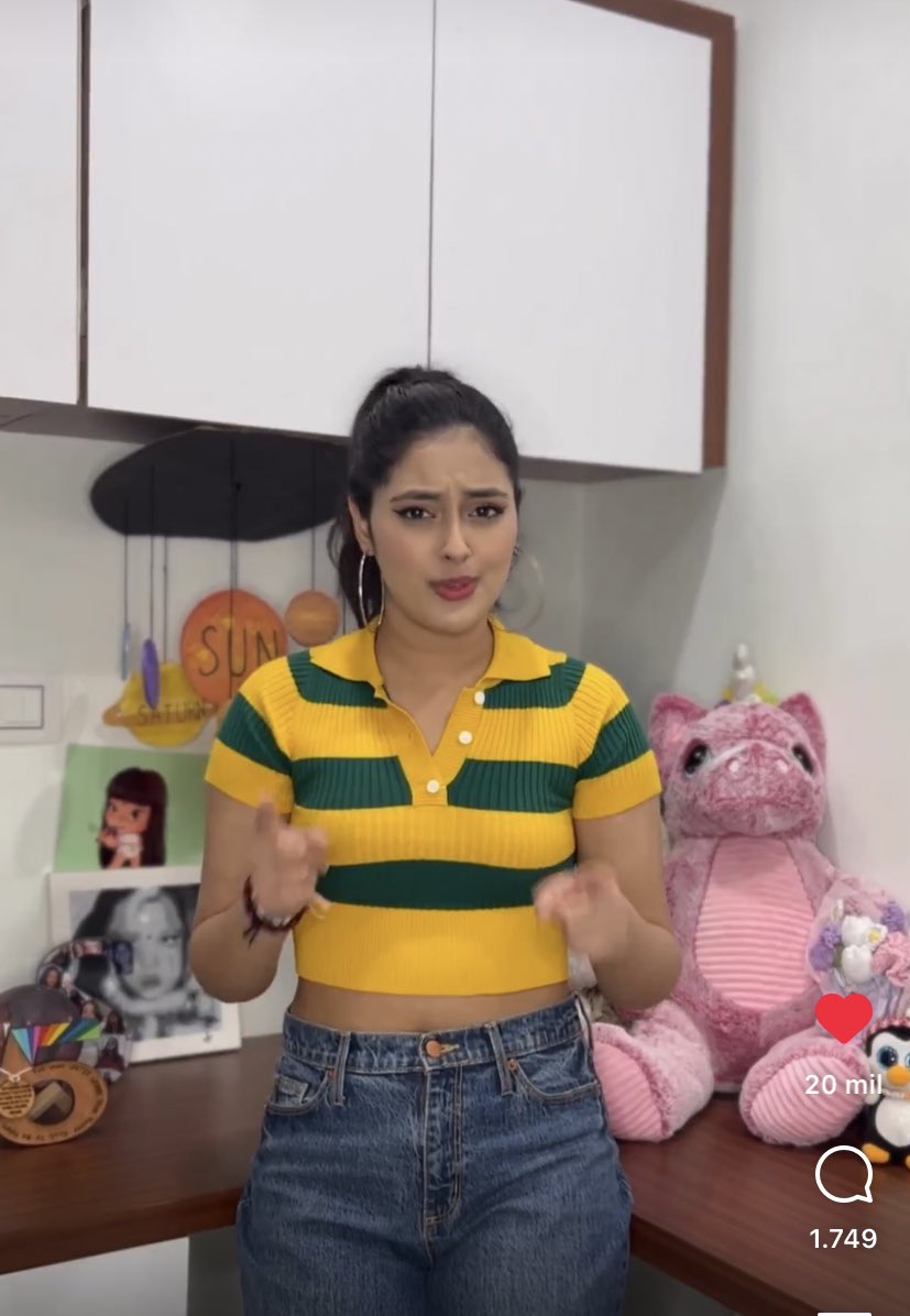 A Shivani com uma camisa com as cores do Brasil me quebrou