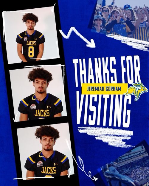 Goudatooreal's tweet photo. Thank you @CoachBibbs52 @CoachMeyersSDSU I had a great time getting an inside look @GoJacksFB and I look forward to continuing the recruitment process 🟦🐰🟨 #GoJacks @BryanBearsFB @CoachHanson2 @TheCoachMotter https://t.co/C9pcCWgt8T