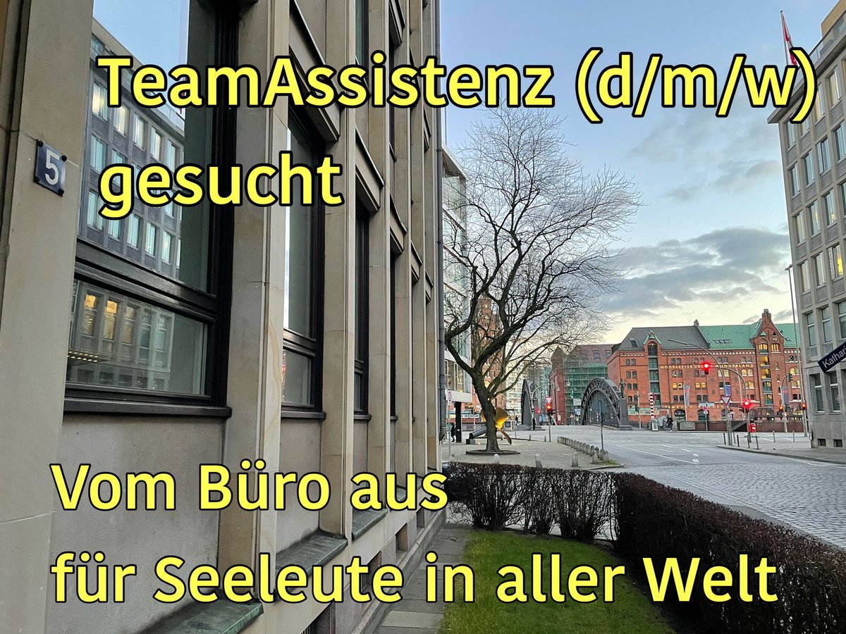 TeamAssistenz (d/m/w) für die weltweite Zentrale der Deutschen Seemannsmission gesucht.
Verwaltung und Kontakte für die spannende weltweite Arbeit organisieren (in Präsenz, Mo-Fr) mehr: seemannsmission.org/index.php?opti…