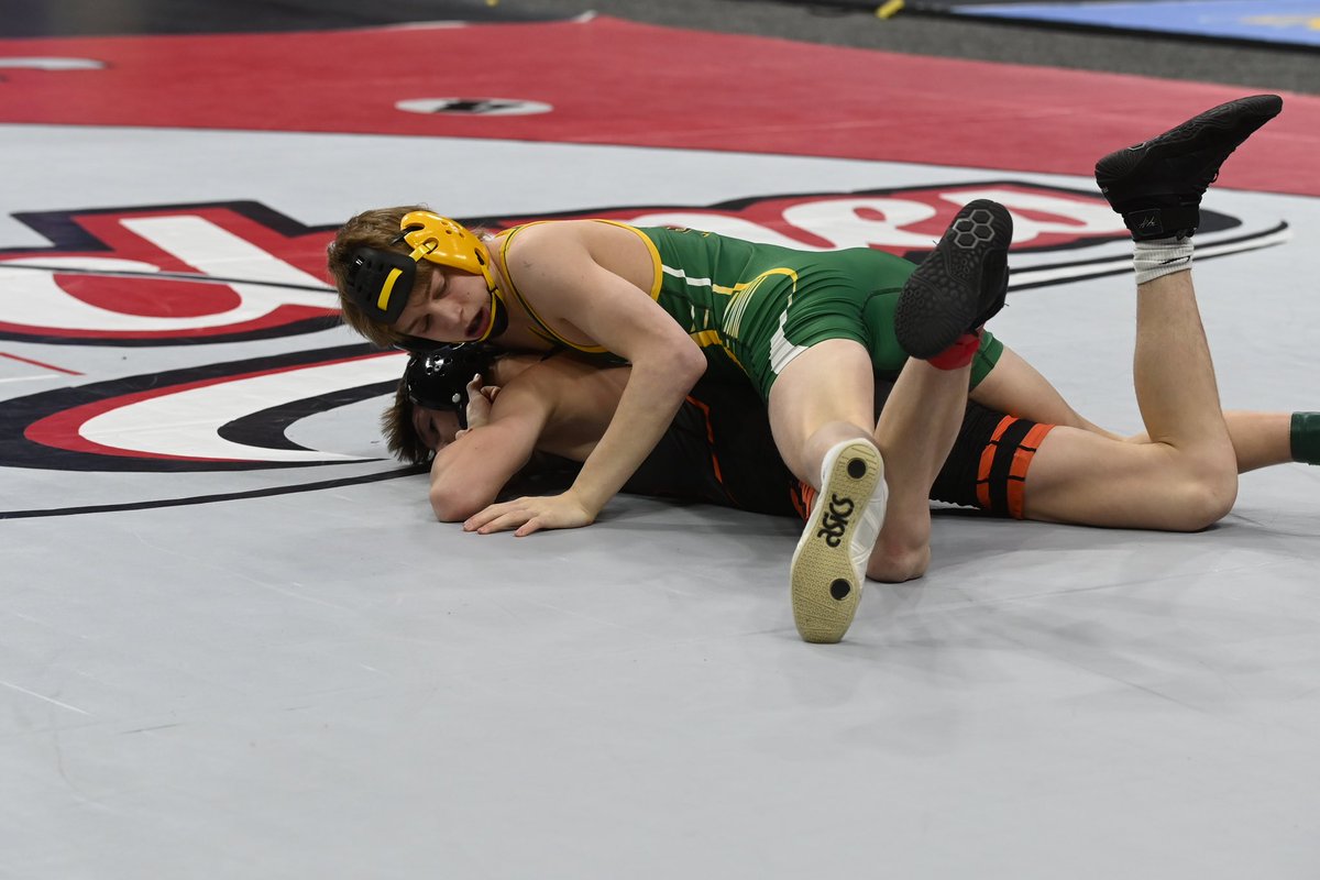 Sauk Rapids-Rice wrestler Vance Barz has picked up back-to-back wins in the 2023 MSHSL Class AA Wrestling State Individual Tournament 126-pound consolation bracket. The Storm star won by 6-4 and 5-2 decisions and will compete in the consolation semifinals later in the day.