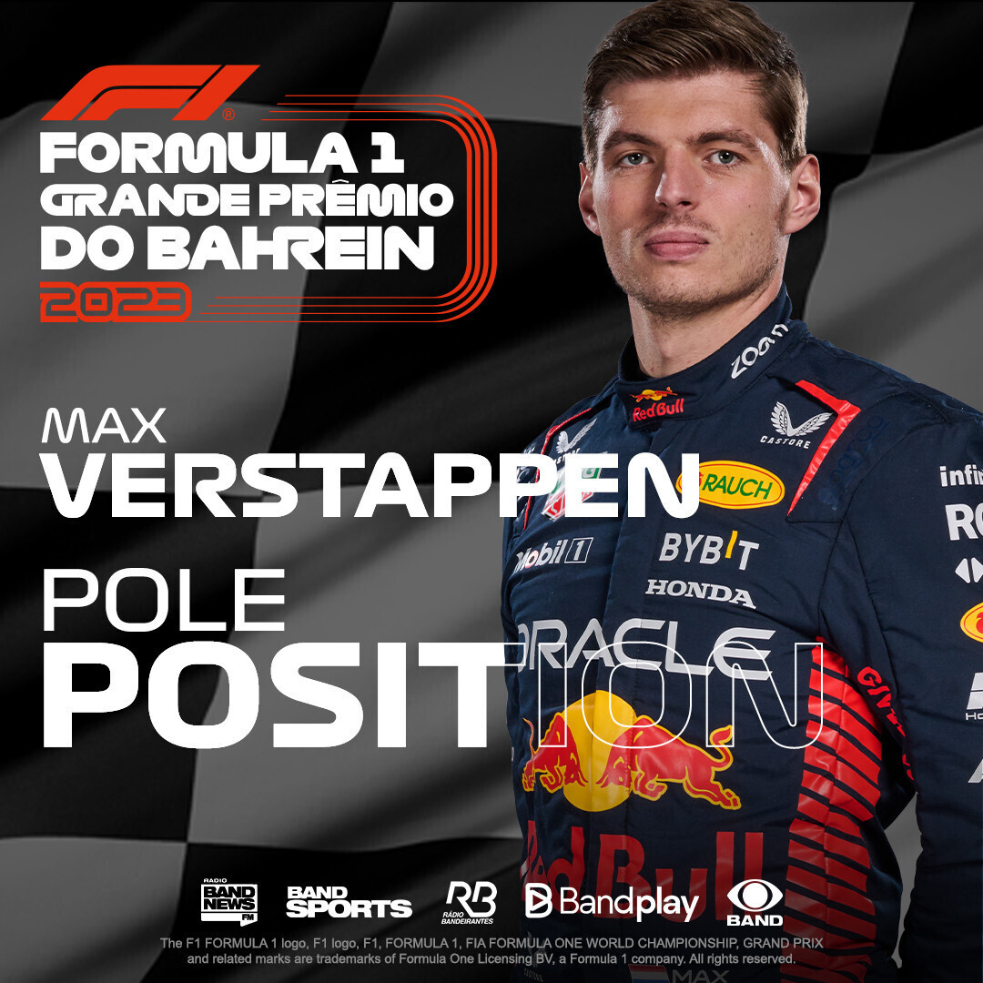 BandTV's tweet photo. ELE VOLTOU COM TUDO! Max Verstappen faz o melhor tempo da classificação e chega a sua 21ª pole position na carreira! Pérez e Leclerc largam logo atrás. O tricampeonato vem?!
#F1naBand #F1 #Verstappen #BahrainGP #PolePostion https://t.co/HljSlbmFXN
