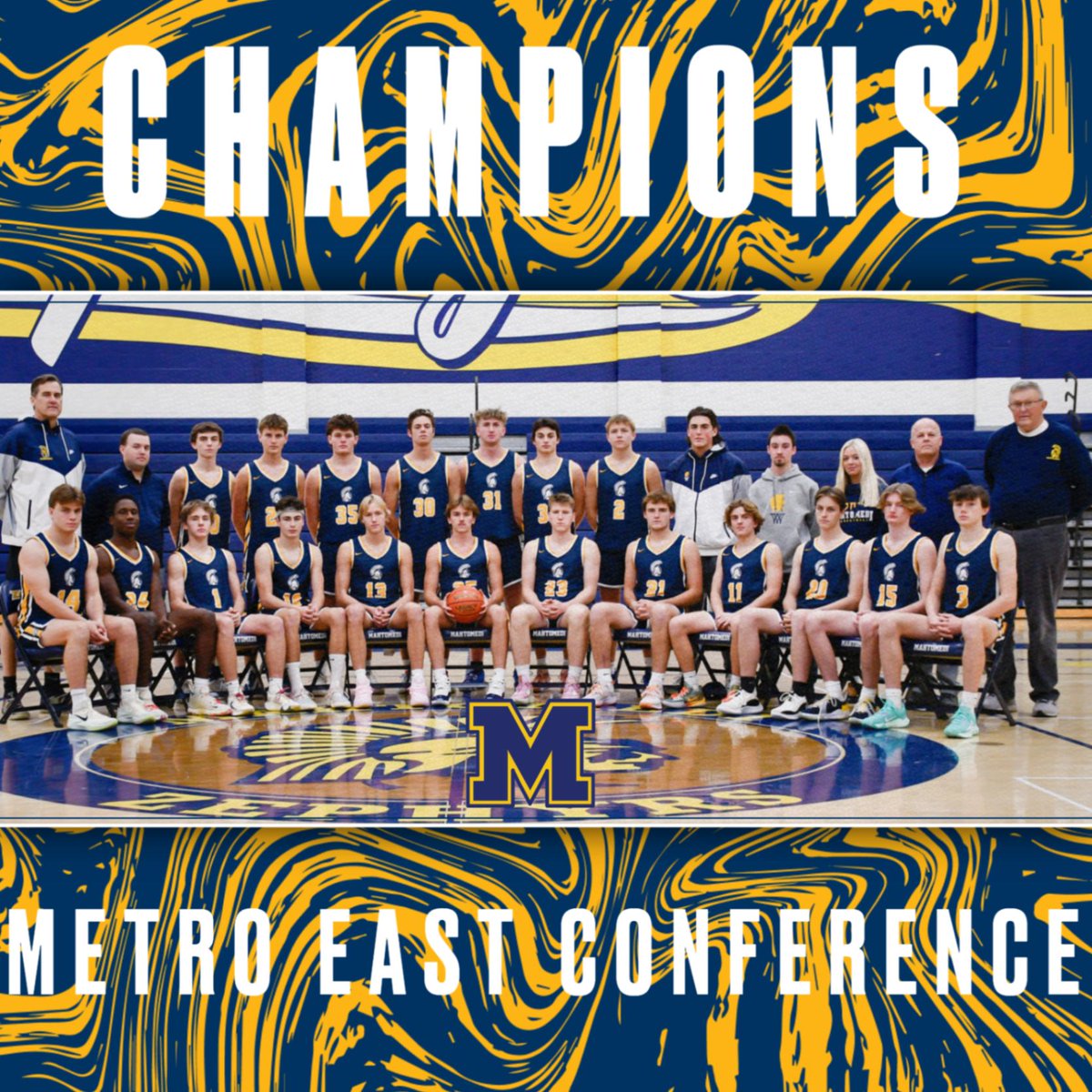Congratulations to the boys basketball team, Metro East Conference Champions! #GoZephs