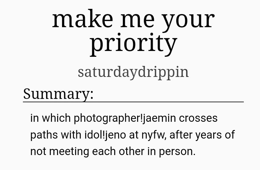 rainyydreams's tweet photo. make me your priority 🔞

🖇️5.7k oneshot
🖇️nomin
🖇️ rated explicit 
🖇️ drama &amp; romance, childhood friends to lovers, nipple play, hand jobs, barebacking, top lee jeno, bottom na jaemin, anal sex, making out, other additional tags to be added
link : https://t.co/CEBxIyJmRM https://t.co/39SkBkYQsU