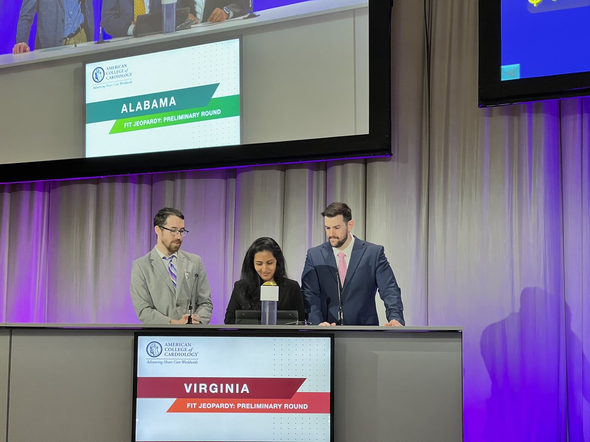 Strong performance by UVA jeopardy team today, one point off from advancing in a really close contest! @CardioUva @CardioUva @Jcuttsy013 @Nick_Ashur @NHosadurg