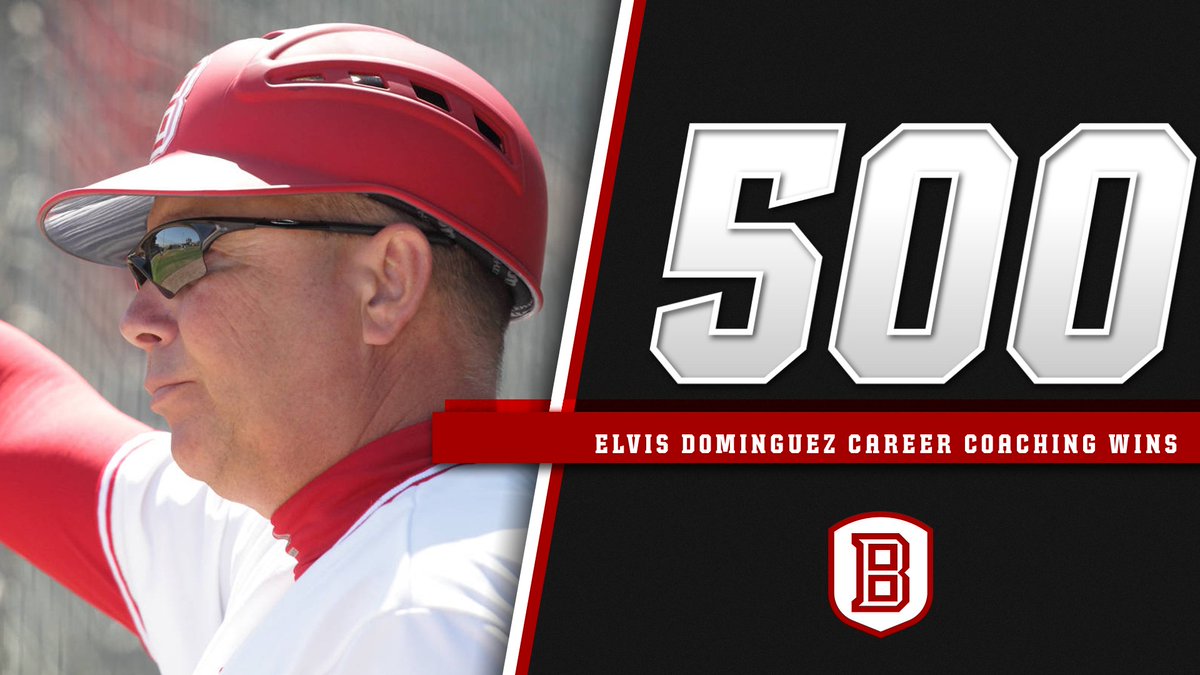 BradleyBaseball's tweet photo. Congratulations to Coach Elvis Dominguez on securing his 5️⃣0️⃣0️⃣th career victory last night! https://t.co/gCArwKAtp5