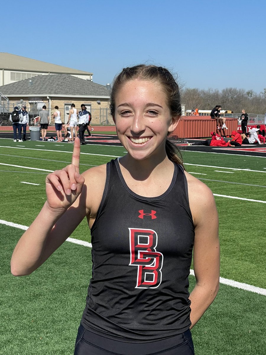 Macy Wingard wins the varsity 3200here at Lovejoy to get us started today.  Great job Macy!  <a href="/CSOSUAVE17/">Mr. Hailey</a> <a href="/DentonISDSports/">Denton ISD Athletics</a>