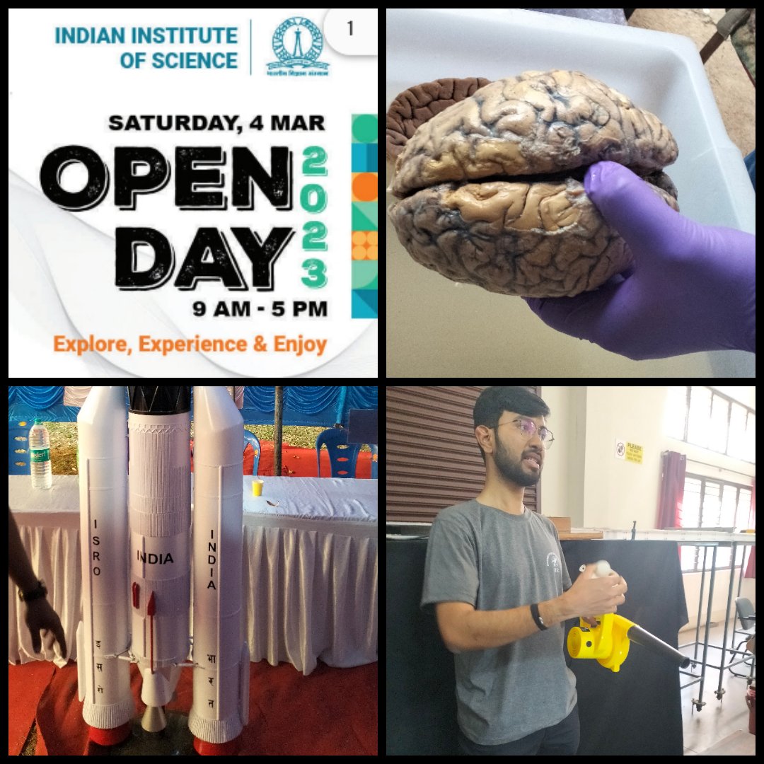shivaprasadpat9's tweet image. OPEN day for IISC Banglore for scientific exposure and to learn lot of innovative things, Brain research center and aerospace engineer departmenta demos are at another level @CBR_IISc @iiscbangalore @iiscaerospace   #IIScOpenDay2023