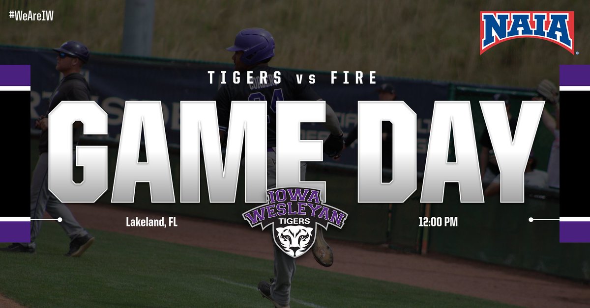 IWTigers's tweet photo. TIGER NATION: It's GAME DAY for our Men's Baseball Team with a doubleheader against Southeastern University Fire in Lakeland, Florida! The first game starts at 12:00 PM and the second game follows! Tune in here: https://t.co/G7bdDP1UUE

#WeAreIW https://t.co/rR86lqD3SY