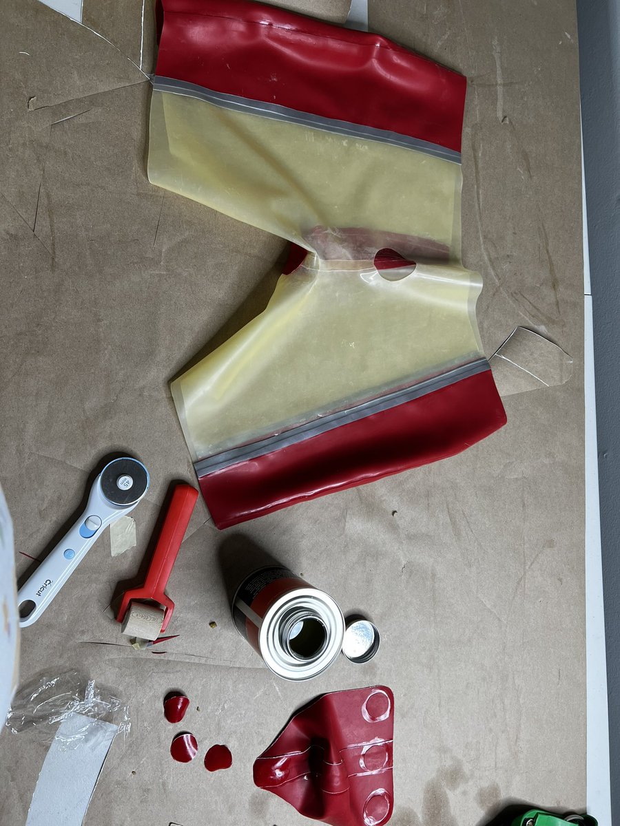 Finishing up some transparent and red shorts!
