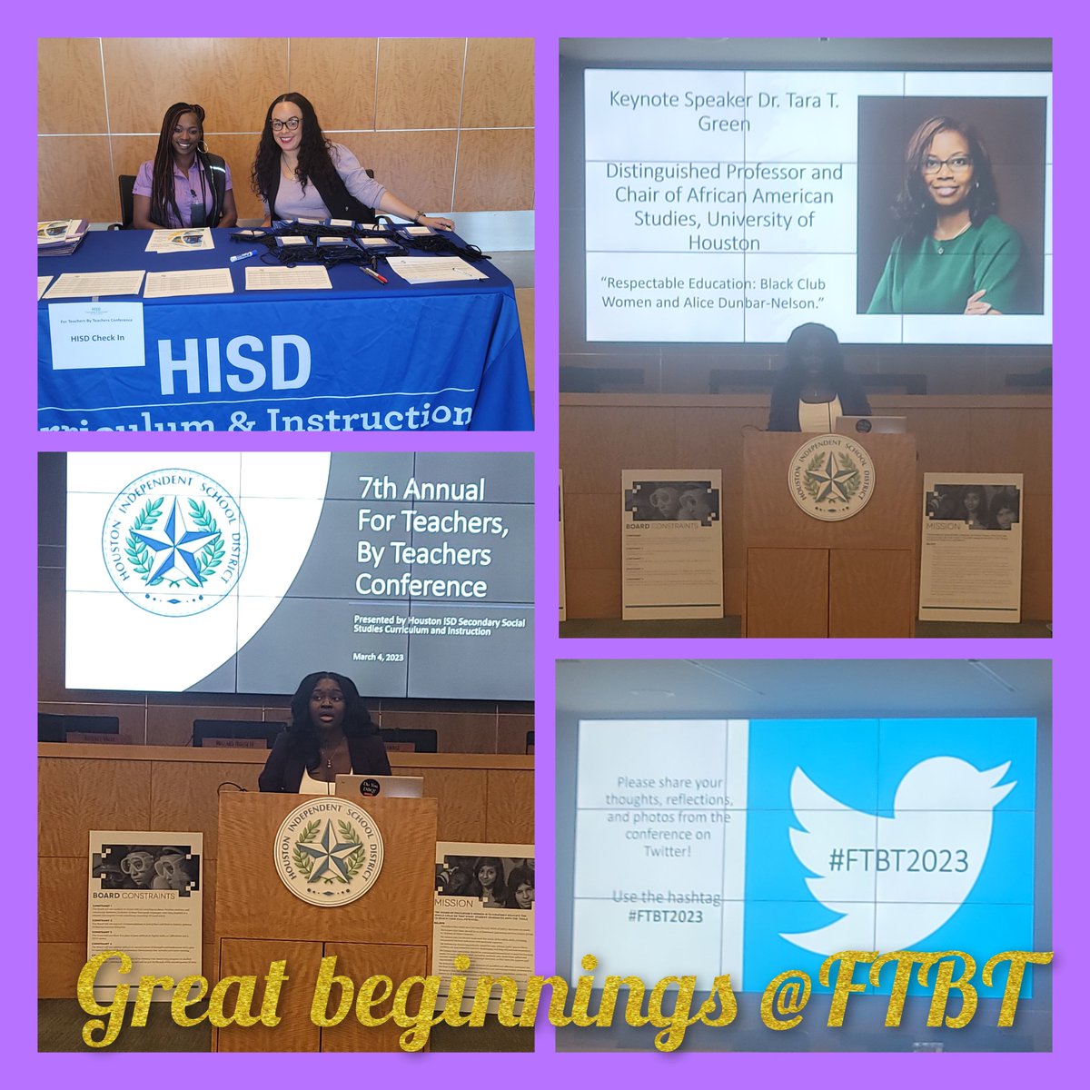 Traci🦄 Tousant (@traci_tousant) on Twitter photo Saturday morning here in HISD‼️For Teachers BY Teachers Secondary Social Studies Conference 🌍🗺
#ftbt2023
<a href="/HISDSocStudies/">HISDSecondarySocialStudies</a>
@HISD_Curric
@Fmensah90
@QuintenFlores
<a href="/RaeganLovely/">Raegan Lovely</a>
<a href="/BCEducates/">Ms. Bradley</a> <a href="/kirksey_dr/">Dr. Emmy Kirksey - Johnson</a> <a href="/csmith4_smith/">Connie Smith</a>
<a href="/cynthia_pruneda/">Cynthia Pruneda</a>
<a href="/TheMuse1908/">Autumn Muse, MA.Ed</a>
<a href="/RahsheneDavis/">PGCPS Chief of Schools</a> @HISD_CAO Saturday morning here in HISD‼️For Teachers BY Teachers Secondary Social Studies Conference 🌍🗺
#ftbt2023
<a href="/HISDSocStudies/">HISDSecondarySocialStudies</a>
@HISD_Curric
@Fmensah90
@QuintenFlores
<a href="/RaeganLovely/">Raegan Lovely</a>
<a href="/BCEducates/">Ms. Bradley</a> <a href="/kirksey_dr/">Dr. Emmy Kirksey - Johnson</a> <a href="/csmith4_smith/">Connie Smith</a>
<a href="/cynthia_pruneda/">Cynthia Pruneda</a>
<a href="/TheMuse1908/">Autumn Muse, MA.Ed</a>
<a href="/RahsheneDavis/">PGCPS Chief of Schools</a> @HISD_CAO