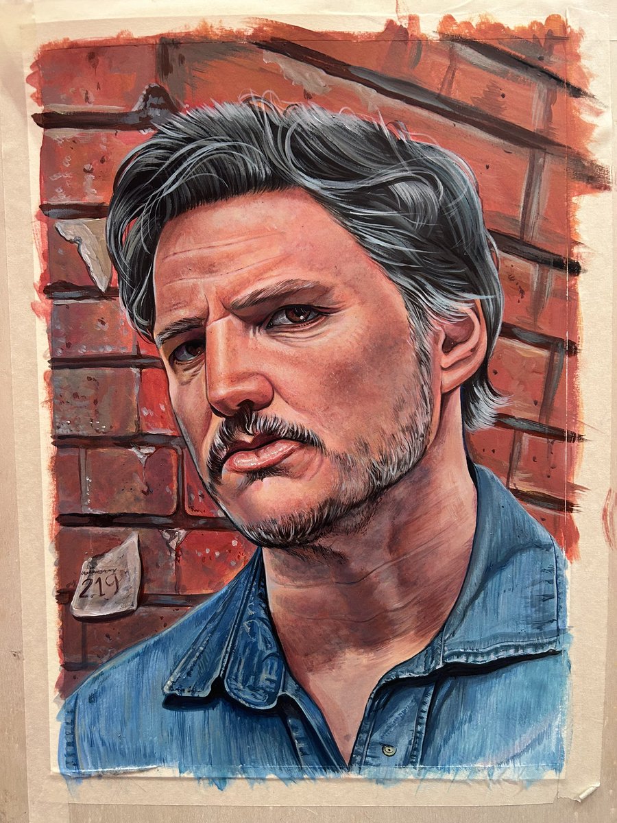 AsseneWayIero's tweet photo. Dibujo de Pedro Pascal ❤️
Formato A3 con pintura acrílica https://t.co/ez0aJaUSmC