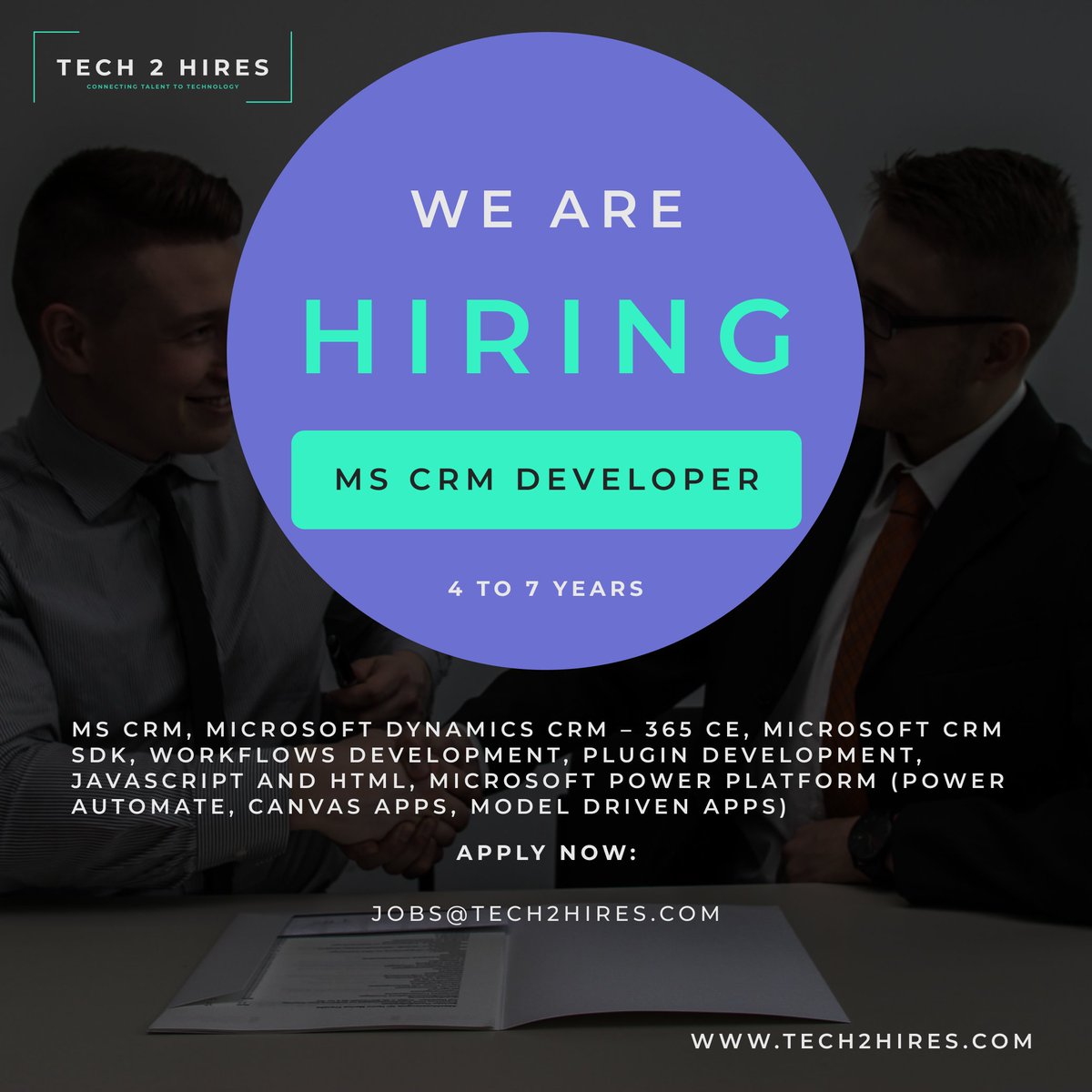 Tech2hires's tweet image. Currently hiring for Permanent jobs opportunities in Hyderabad

#hyderabadjobs #jobs #career #jobsearch #mscrmdeveloper #dotnetdeveloper #tech2hires #rajniranjan #angular #angulardeveloper #etldwtestengineer #hiring #recruitment #jobsinhyderabad #jobs2023 #jobopportunity