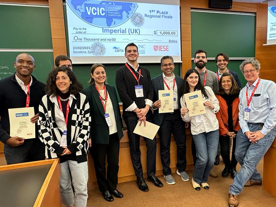 Congratulations to Jack Blyzinskyj, Zoia Kozakov, Onke Mkiva, Pedro Monteiro, and Salman T. Jaffrey on their win at the Southern European finals of the <a href="/VCIC/">VCIC</a> 🏆 

#ImperialMeansBusiness