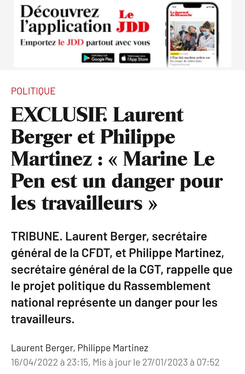 KimJongUnique's tweet image. La grève reconductible du 7 mars est une comédie. L'an dernier, Martinez (la CGT) et Berger (la CFDT) avaient appelé à voter Macron, qui les avait remerciés. C'est un jeu de rôle, dans lequel les travailleurs sont des dupes. #OppositionContrôlée