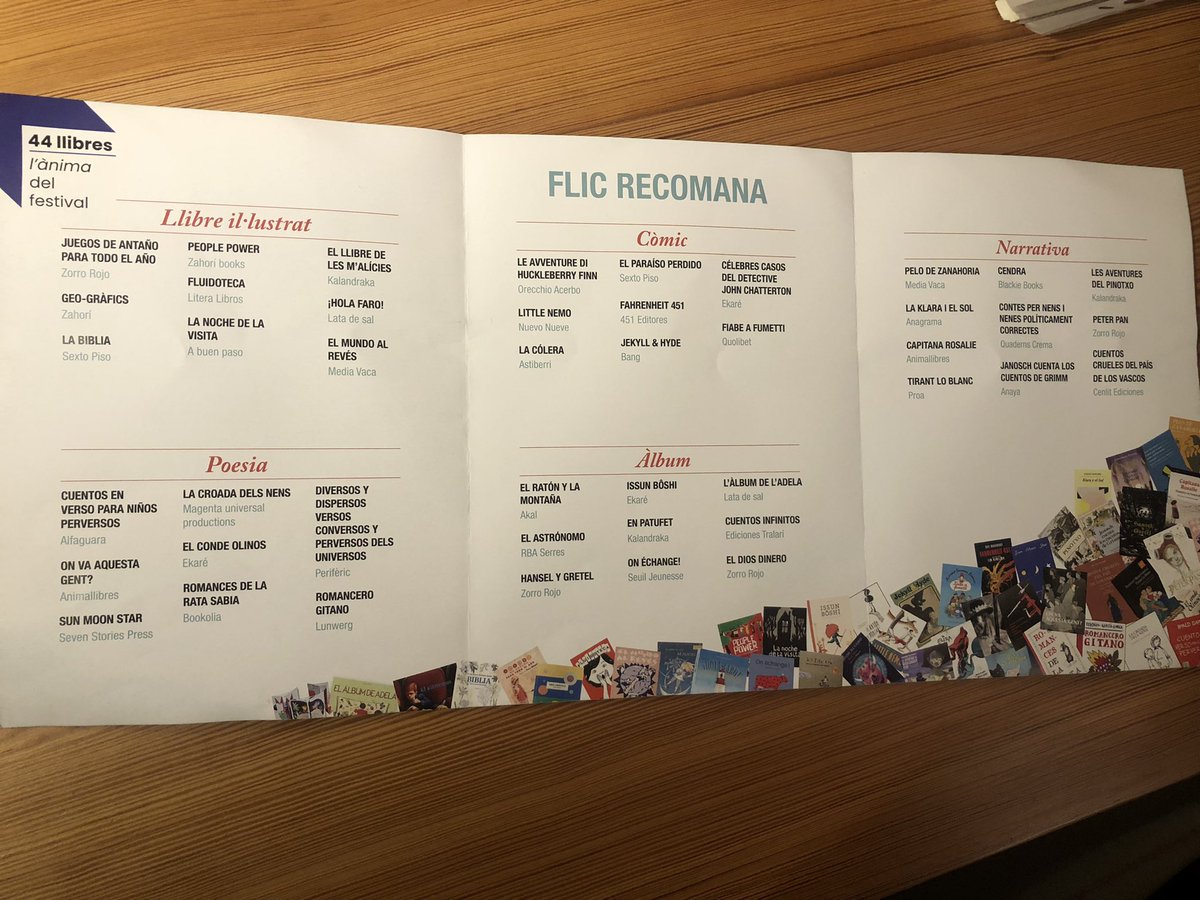Tnicasares's tweet photo. Festival de literatura i arts infantil i juvenil @flicfestival Bravo! Llibre il.lustrat, Poesia, Còmic, Àlbum, Narrativa…
Mmmm… Noies, nois: Quin gènere literari hi falta? Comença amb T i acaba amb E. https://t.co/40MIk0TiLr