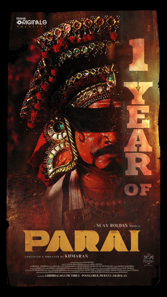 #OneYearOfParai ! Congratulations @DirKumaran anna @RSeanRoldan, my favourite music composer @thinkmusicindia❤️ & team #Dhana @EditorSelva @ArjunrajaDft @vijaymp29 @SilverTreeOffl
@DoneChannel1 ❤️
💐🔥🔥