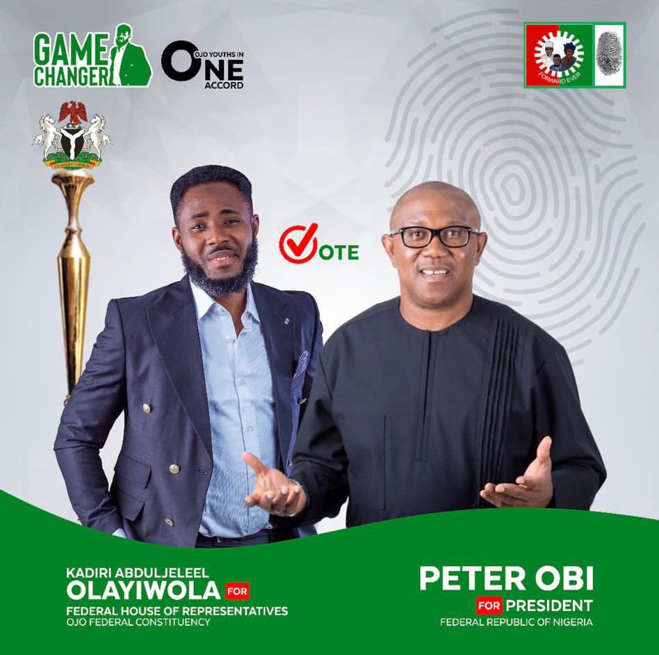 ChuksEricE's tweet photo. Breaking News:
Another Labour Party Candidate, Kadiri Abdujeleel has been declared the winner of Ojo (Lagos) Federal House of Representatives.

#VoteLP #ELLUP #SupremeCourt https://t.co/YAbgGUxIqb