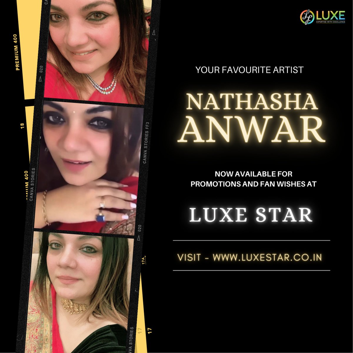 luxestarindia's tweet photo. One of the most amazing and your favourite, NATHASHA ANWAR is now on Luxe Star. 

Book her immediately and have her shoot your brand videos or create personalized video message for your loved ones at the best discounted prices. 
#VaathiSIRscoresCentum #luxestarindia https://t.co/SmGCDHIPA5