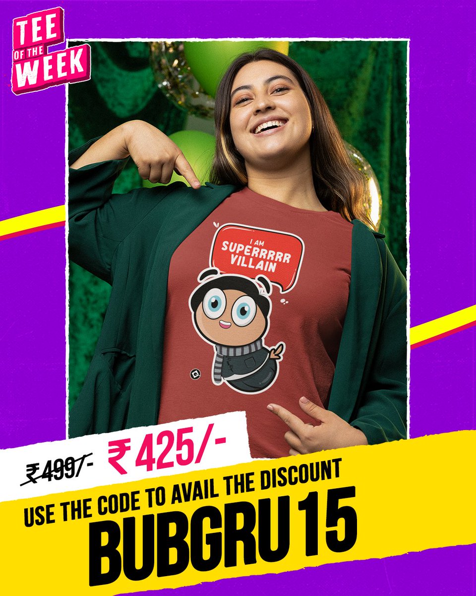 Bub_the_Cutay's tweet photo. 🚨🚨Discount🚨🚨
Grab Tee of the Week at 15% discount.
Use the code BUBGRU15 on Bub Baby Gru T-shirt @blinkstore_in
Shop now via link in Bio👆
#tofw #teeoftheweek #sale #offer #discount #bubtshirt #minion #gru https://t.co/uL3tv8Gfe0