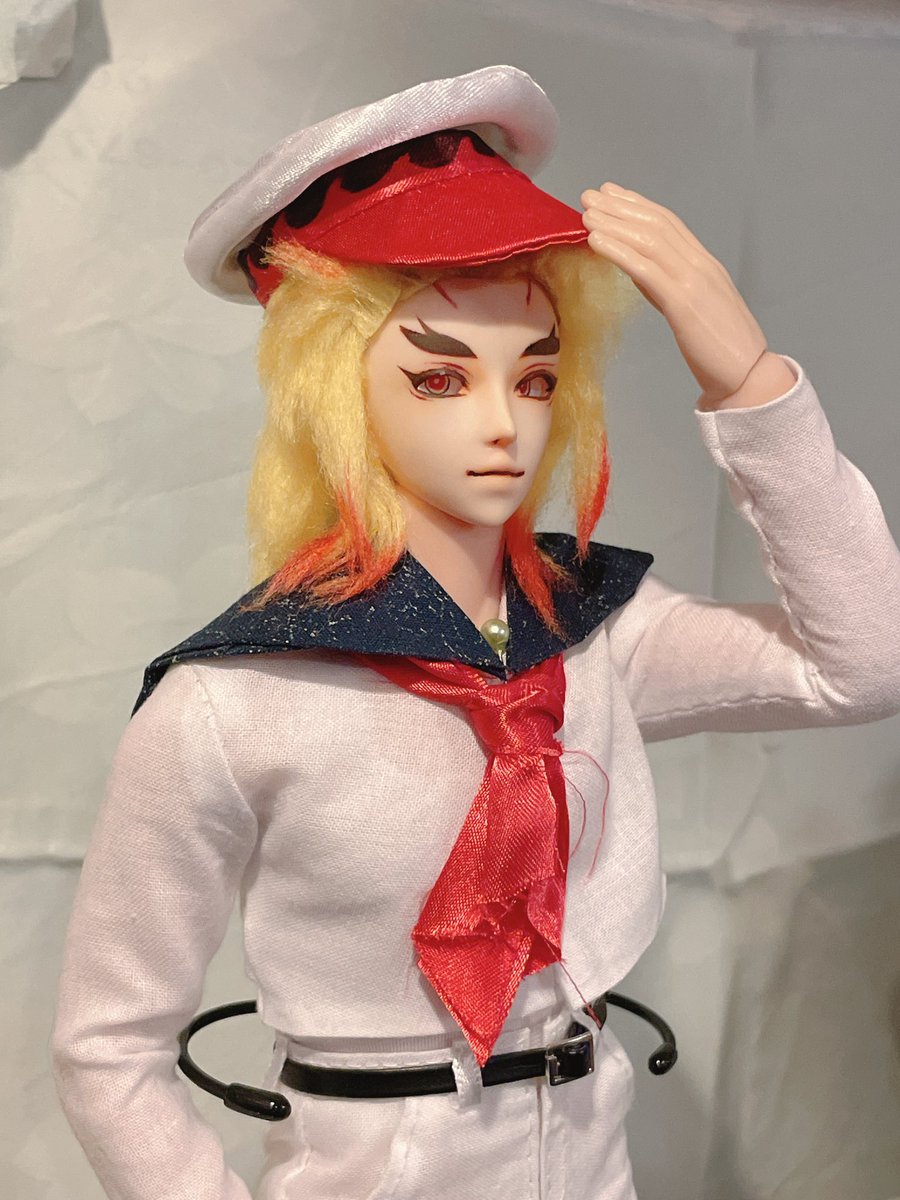 solo hat blonde hair 1boy male focus red hair sailor collar  illustration images