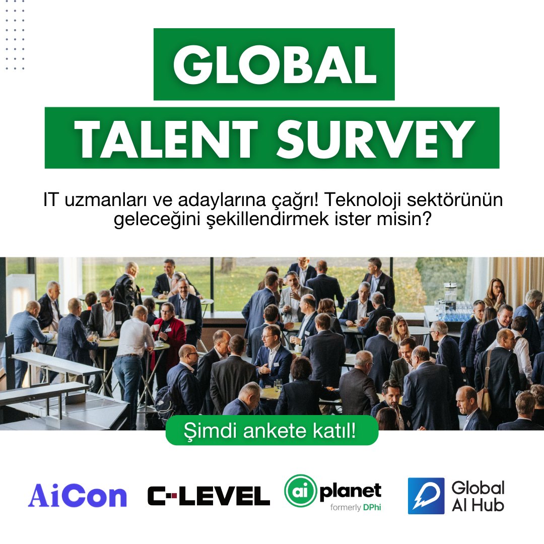 Global Talent Survey’e katılın ve teknoloji sektörünü bir adım daha ileri taşıyın! Cevaplarınız önde gelen şirketlerin hedeflerinize uygun fırsatlar yaratmasına yardımcı olsun ve 300 € değerindeki Digital Talent Summit'e ücretsiz katılmaya hak kazan 👉🏼 lnkd.in/drAfJw76