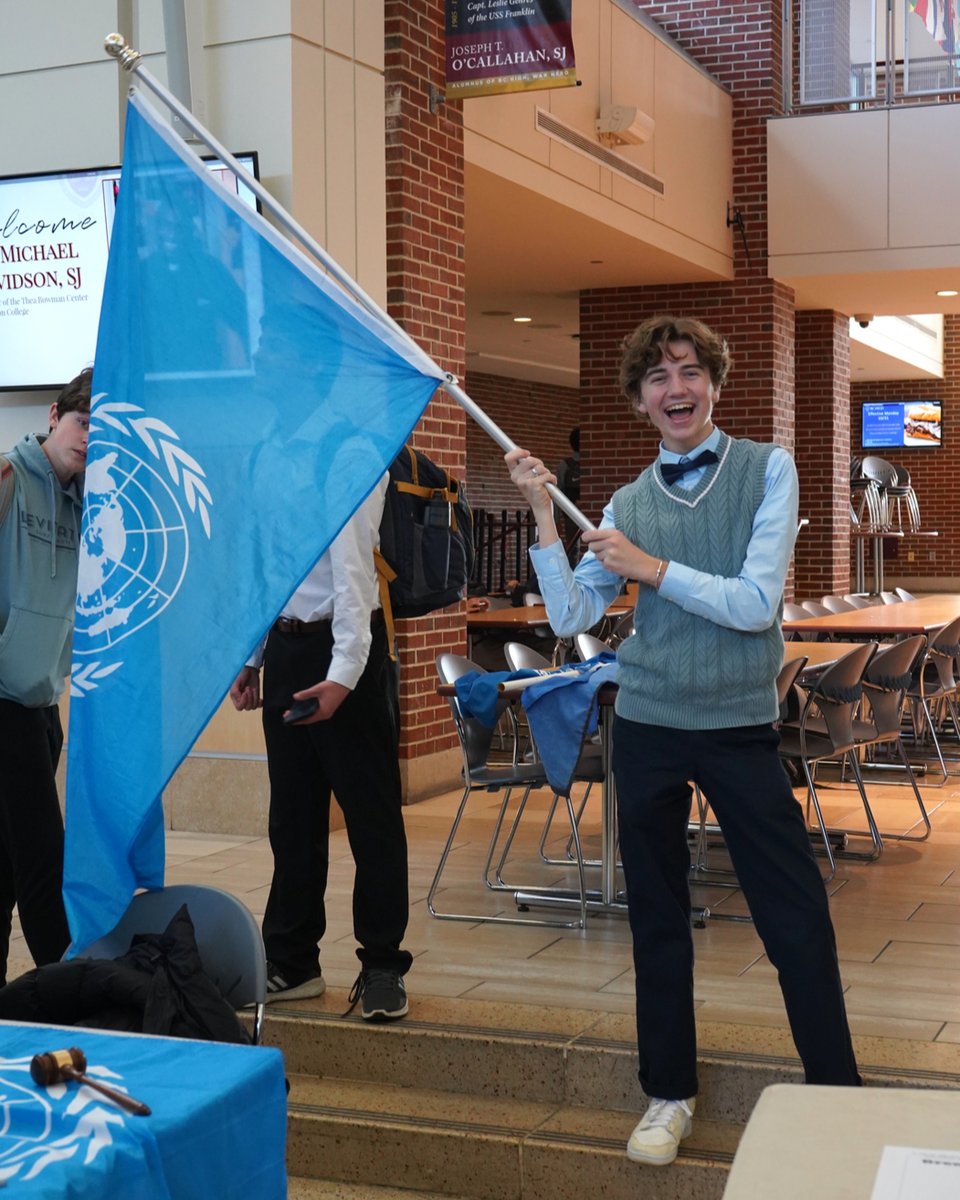 BCHigh's tweet image. Secretary General Johnny Sullivan ’23 is ready for the #BCHigh Model UN Conference XXXI today! The conference is organized and staffed entirely by BCH students and will welcome over 500 people from all over New England. 🇺🇳