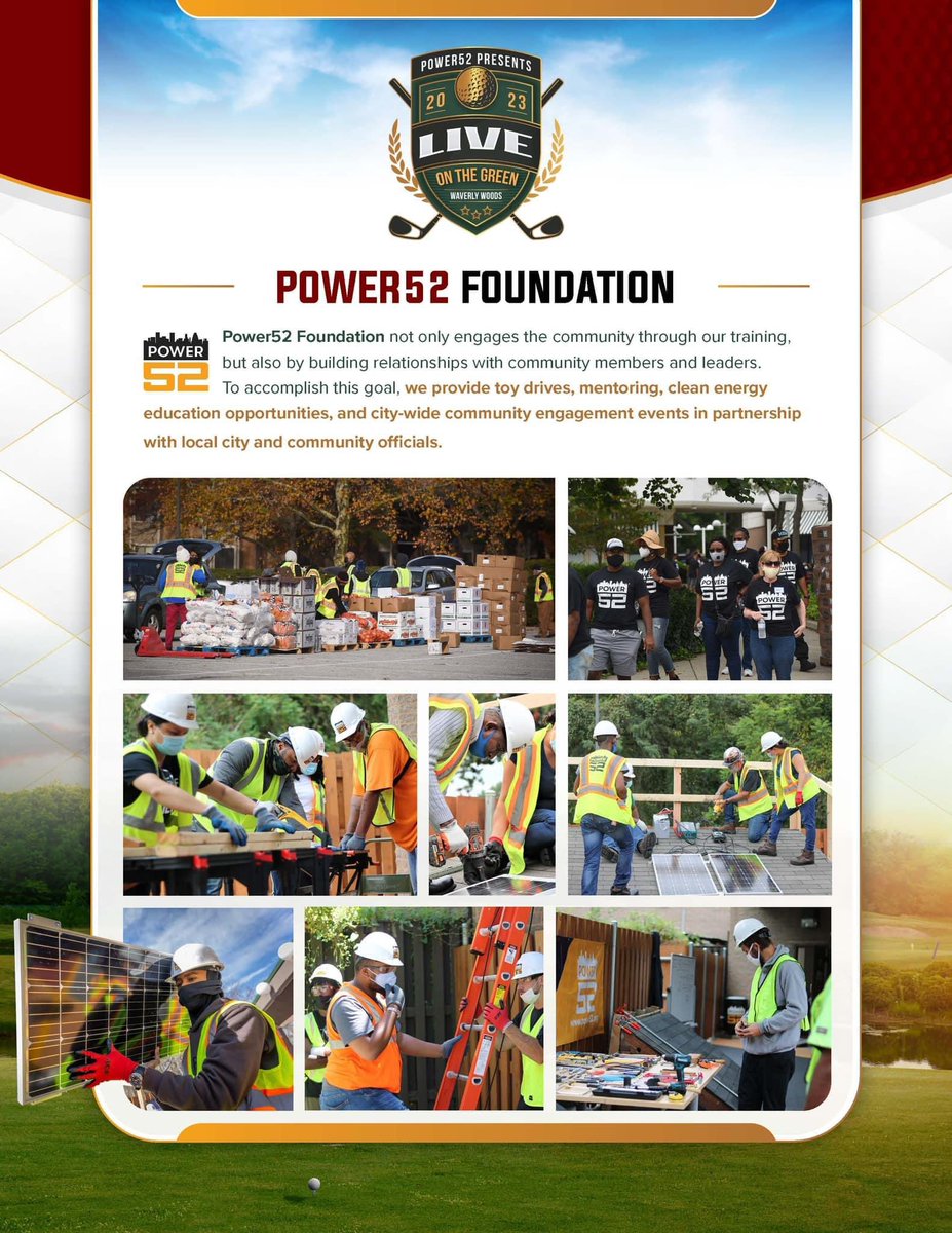 Power52Official's tweet photo. 🚨CALLING all GOLFERS! Join Co-Founder @raylewis and the Power52 Team for our 2nd Annual Charity Golf Classic, Live! On the Green on Monday, June 26, 2023! Sponsorship opportunities are available. Tickets can be purchased at https://t.co/p4sPJczp3o. See you there! #power52live https://t.co/QLhQt0lrXy