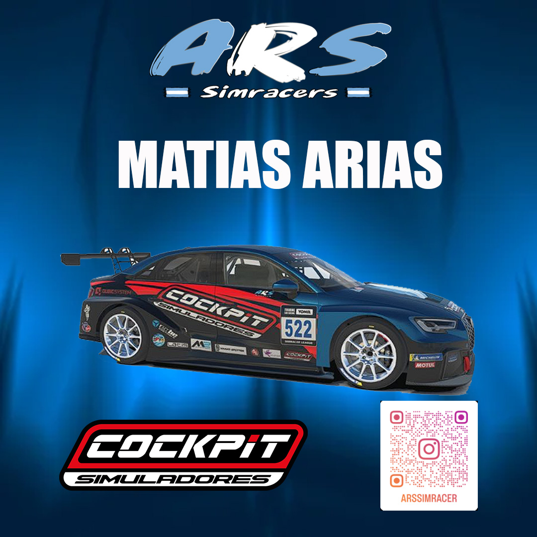 ARS Cockpit Simuladores (@arssimracer) on Twitter photo Bienvenido <a href="/matyarias23/">Maty Arias</a> al <a href="/ArsSimracer/">ARS Cockpit Simuladores</a> . El piloto de Lanús se suma a las filas del equipo con las 12hs de Sebring como su primer desafío!!! Mucha suerte Maty! Bienvenido <a href="/matyarias23/">Maty Arias</a> al <a href="/ArsSimracer/">ARS Cockpit Simuladores</a> . El piloto de Lanús se suma a las filas del equipo con las 12hs de Sebring como su primer desafío!!! Mucha suerte Maty!