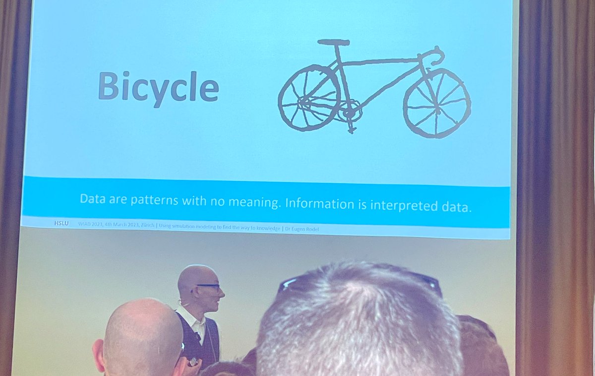 Data are patterns with no meaning. Information is interpreted data - How does a Bicycle work? <a href="/thingminds/">thingminds - Eugen Rodel</a> <a href="/WIAD_Zuerich/">WIAD Switzerland</a> #wiad23 <a href="/freshjobs_ch/">Freshjobs</a>