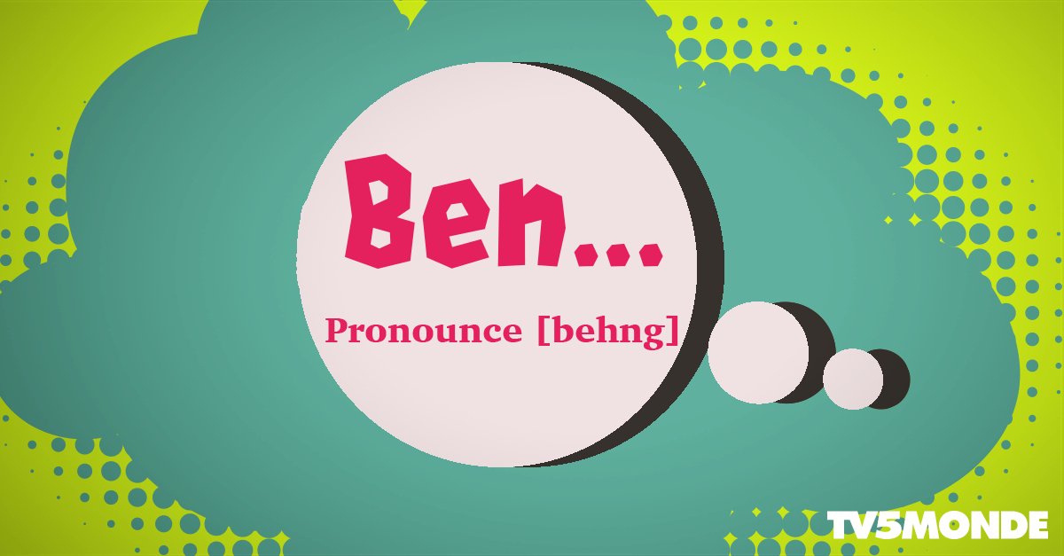 TV5MONDEapac's tweet image. #FLE #Frenchexpression #interjection
“Ben”
😕 It is a word to express hesitation
