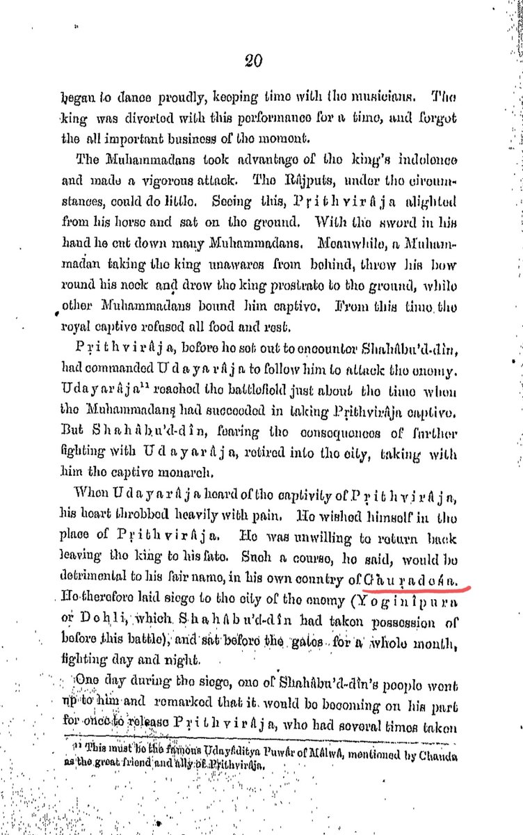 The victory of the Hindus in the first battle of Tarain (1191) was happened due to the courageous le...