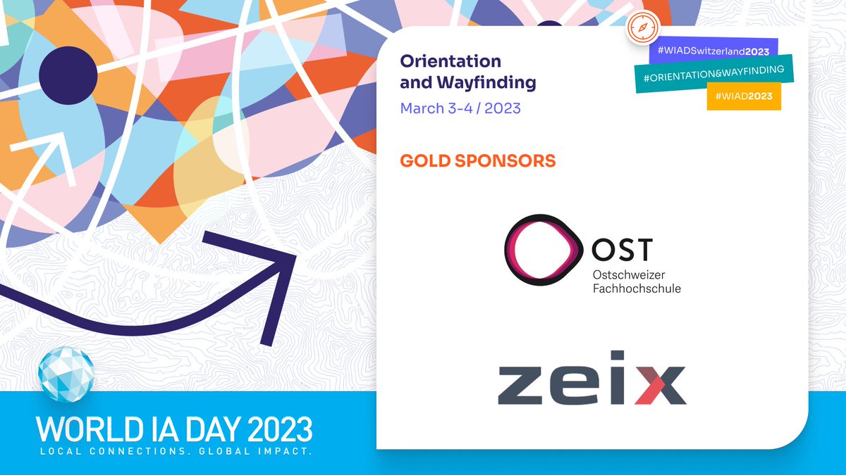 We thank our Gold Sponsors supporting us for a long time:  
<a href="/zeix/">Zeix AG</a> - an agency for user-centered design and 
<a href="/ost_fh/">OST – Ostschweizer Fachhochschule</a> OST – Ostschweizer Fachhochschule 

🤝Thanks for being with us! 

#wiad23 #wiadch #sponsors #thankyou
