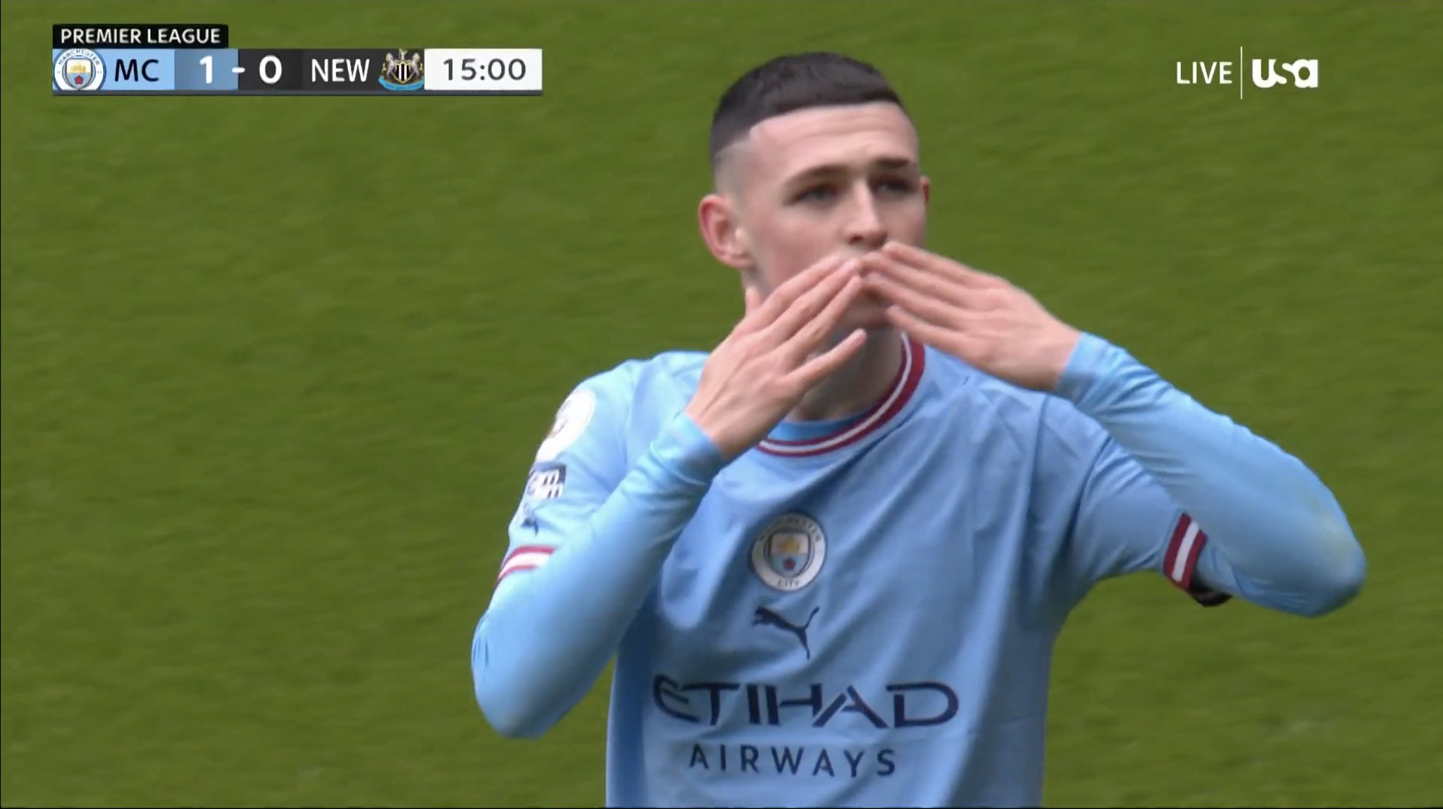 Phil Foden is back with a bang as Manchester City strike first!

📺 @USANetwork
#MyPLMorning | #MCINEW”