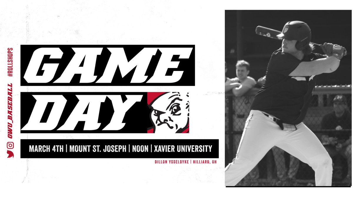 OWU_Baseball's tweet photo. Gameday in Cincinnati!

Stream: https://t.co/hpZMQwXDVn

#RollShops https://t.co/O7UP6nSOP9