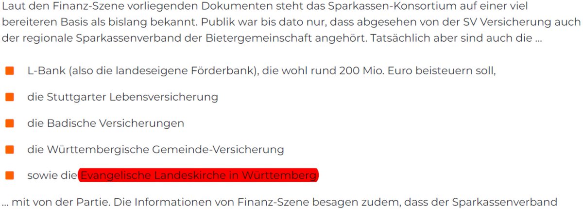 #TransnetBW ist übrigens in Zukunft voraussichtlich zwar nicht mehr vollständig in öffentlicher Hand, dafür aber möglicherweise immerhin teilweise in göttlicher Hand 🙏

finanz-szene.de/mainteaser/pro…