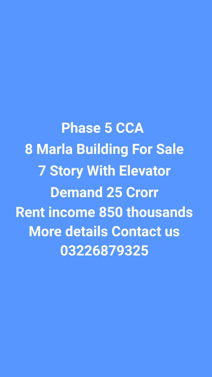 More details contact us
Ashfaq Ahmad
Call /what's app+923226879325
#dhalahore #propertyinvestment #properties #realestate #propertyforsale #commercial #PakistanProperty #FortressStadium 
#PakistanProperty #LahoreProperties #sale #propertyinvestment
