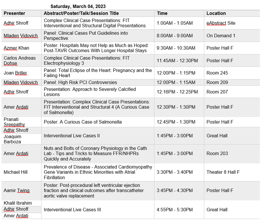 Don't miss #UIC at #ACC23 ! Tons of great sessions scheduled throughout the weekend. Hope to see you there!
