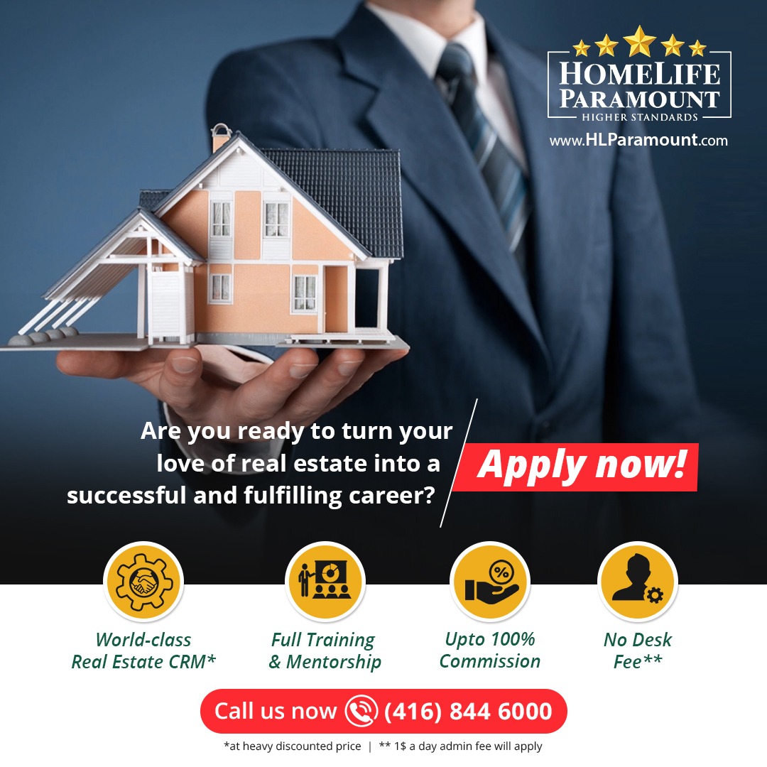 Attention all real estate enthusiasts! Homelife Paramount Realty is looking for driven individuals to join our team as real estate agents. 🤝
🚀#RealEstateAgent #DreamCareer #JoinOurTeam #ApplyNow #RealEstateEnthusiasts #PassionForRealEstate #ExpertTraining #CareerGrowth