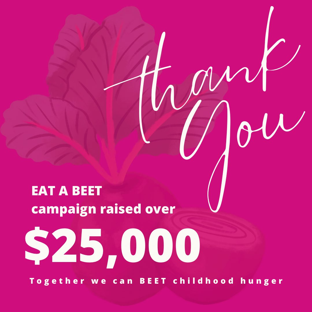 Food4KidsHamOnt's tweet image. Thank you Hamilton!  The 2023 #eatabeet campaign raised over $25,000 to help feed kids in our program.  Special thanks to @hamiltonfire288 - you are the heartbeet of this campaign! Thank you @TandiaTweets for your support!  #weekendswithouthunger