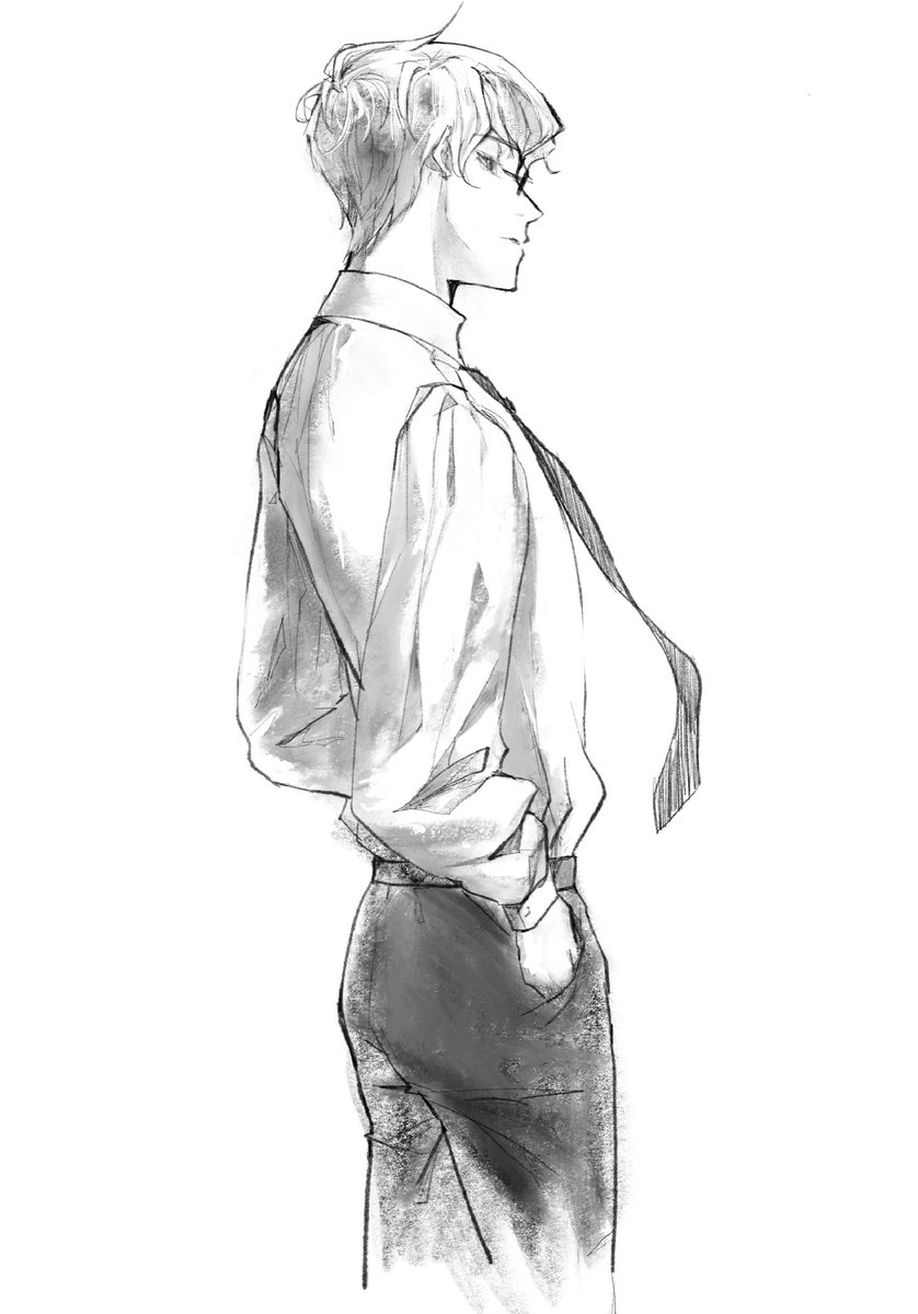 スーツ美男子描きました。
＃絵がすきな人と繋がりたい　＃オリジナル　#procreateart #digitalpainting