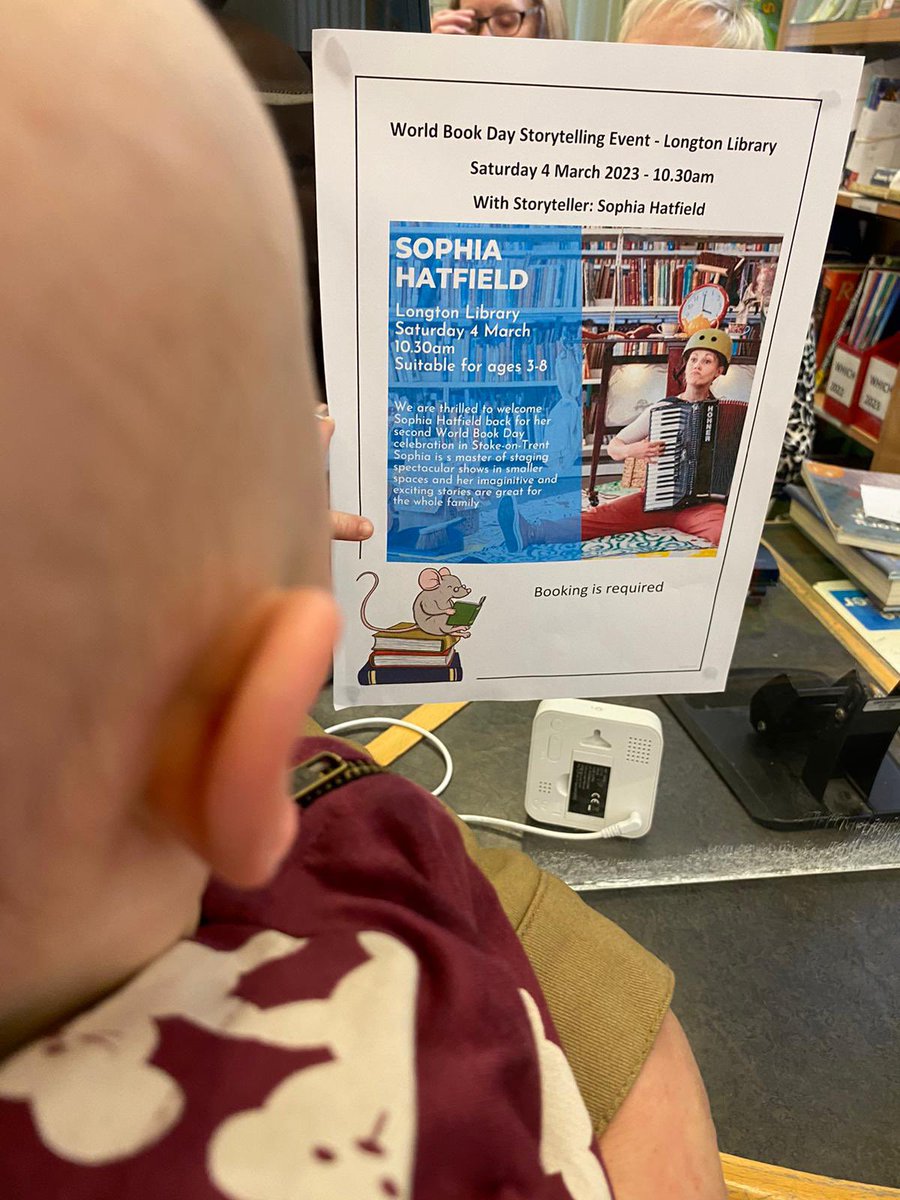 SophiaHatfield's tweet image. I had an amazing morning with @SoTLibraries for #WorldBookDay2023 in #LongtonLibrary! First performance gig as a mum &amp;amp; Cai had a lovely time in the library.