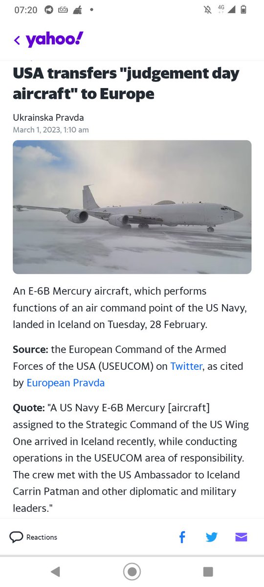 DrMikey13's tweet image. 🇺🇸⚡⚡⚡⚡
#TACAMO  ( Take Change And Move Out) AIRCRAFT LANDED IN 🇮🇸⚡