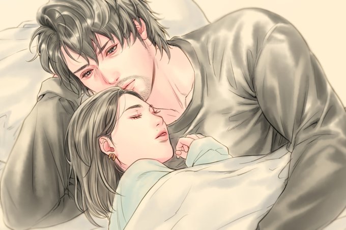 ※夢絵※具合が悪すぎたので大吾にねんねこしゃっしゃしてもらっているらくがき😴 