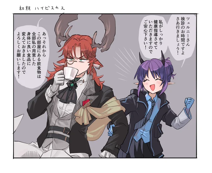 ツェルニーさんで見る濯塵ハイビスカスと初期ハイビスのちがい 